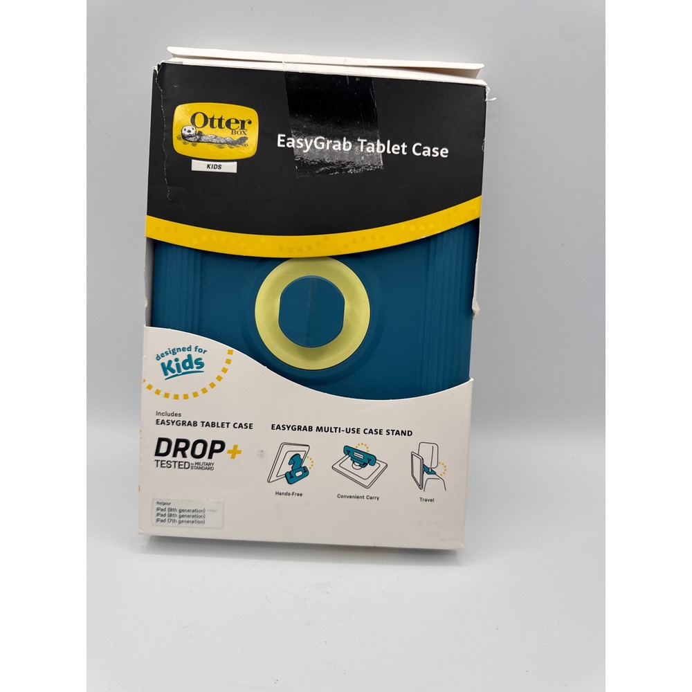 OtterBox EasyGrab Tablet Case Kids iPad 7/8/9 Gen Blue Open Box Drop+ Protective